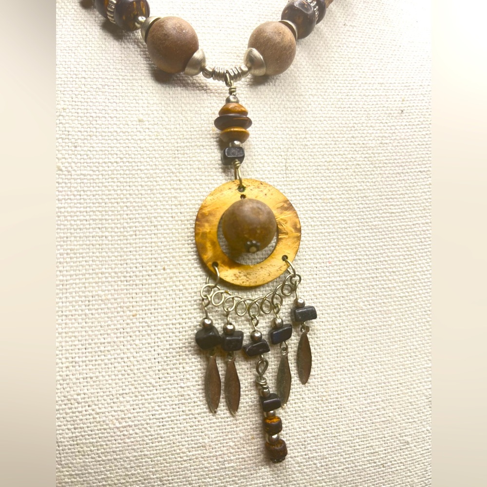 Wooden Statement Necklace